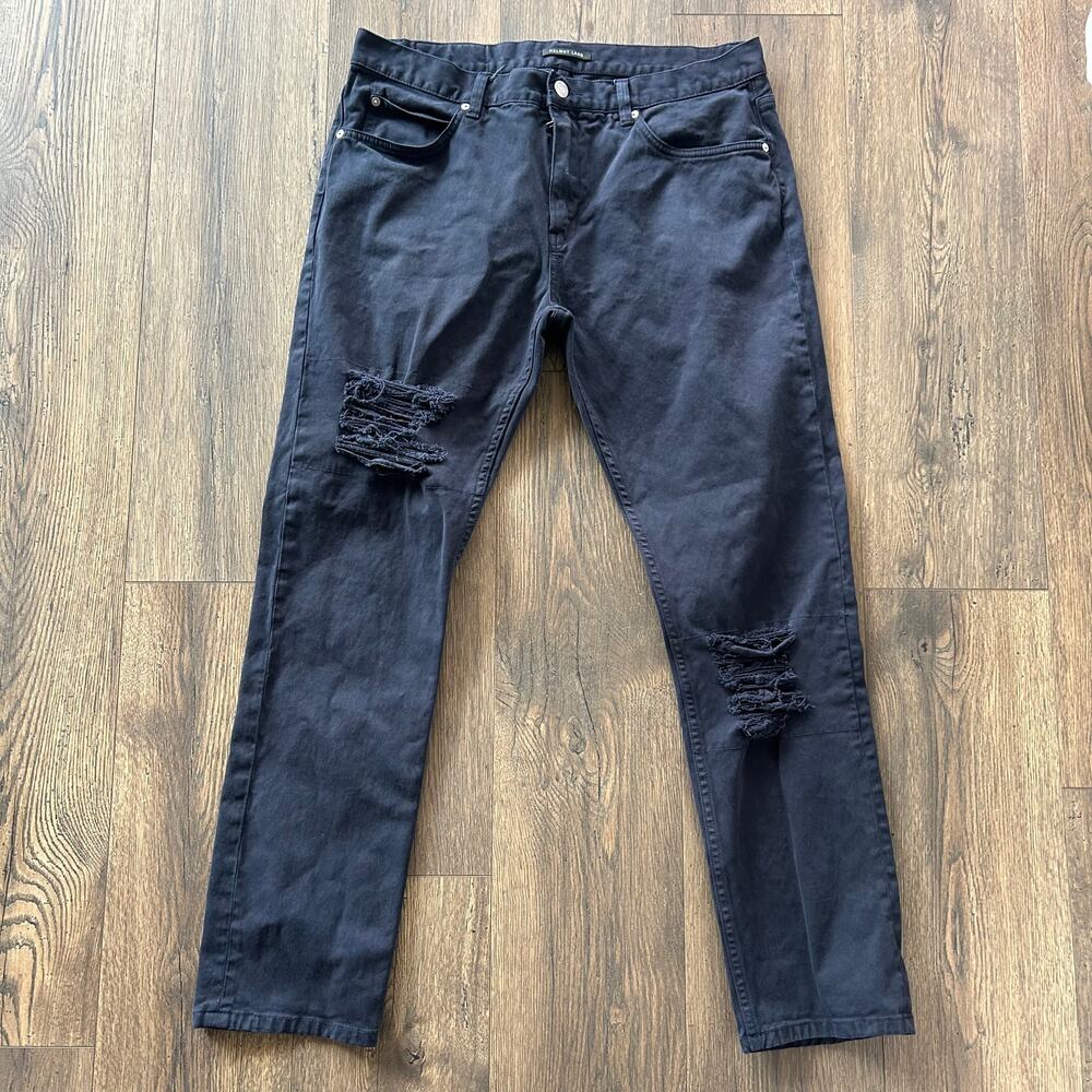 Helmut Lang Men´s Distressed Blue Cotton Streetwear Denim Jeans Size 36